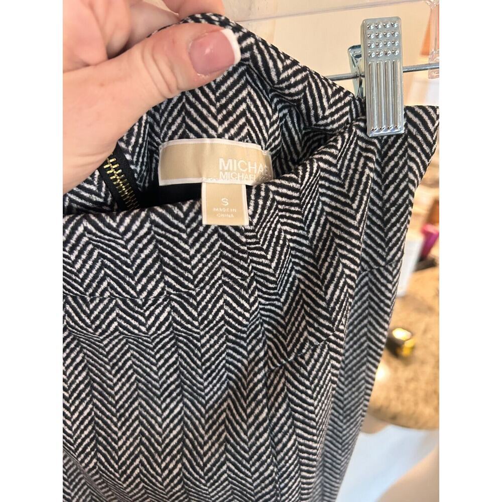 Michael Kors A-line Herringbone Print Skirt small 2-4 - Picture 4 of 7